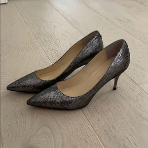 Ivanka Trump Silver Grey Heels 9.5
